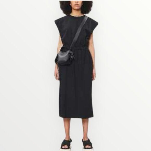 NOT FOR SALE!! Ninety Percent Elasticated-waist Organic Cotton Midi Dress - Picture 1 of 8